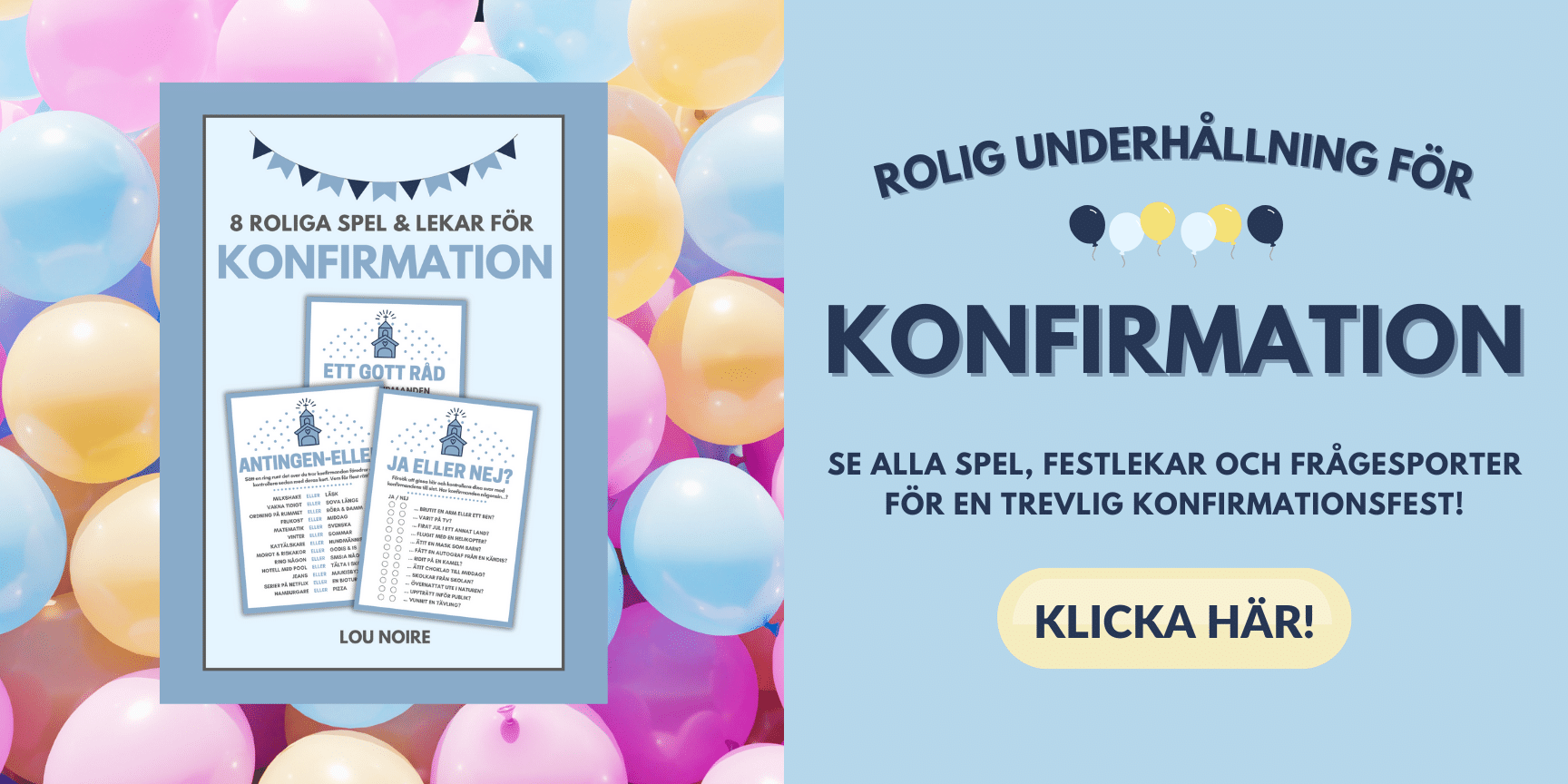 Konfirmation Banner Pop-Up - Lou Noire